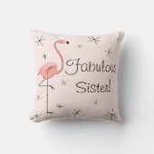 フラミンゴピンク「素敵な妹!」装飾用クッション クッション (正面)