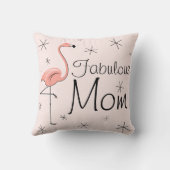 フラミンゴピンク「素晴らしいママ」装飾用クッション クッション (裏面)