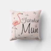 フラミンゴピンク「素晴らしいママ」装飾用クッション クッション (裏面)