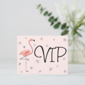 フラミンゴピンク「VIP」ポストカード ポストカード (スタンド正面)
