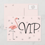 フラミンゴピンク「VIP」ポストカード ポストカード (正面/裏面)