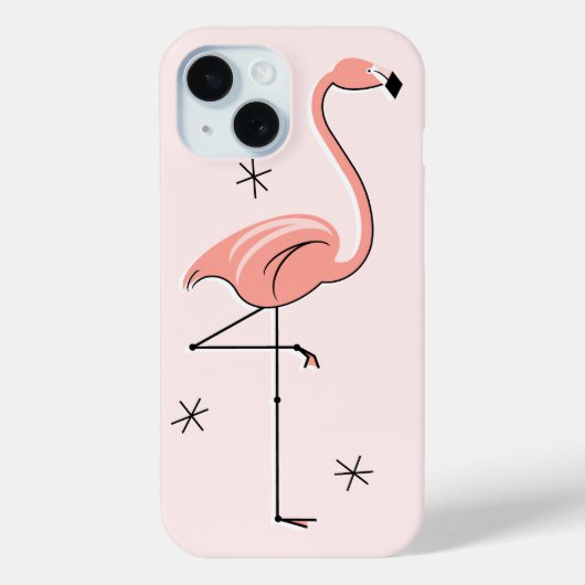 フラミンゴピンクiPhoneケース Case-Mate iPhoneケース (裏面)