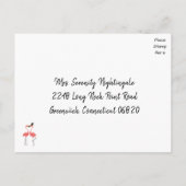 フラミンゴピンクRSVP結婚熱帯ルアウ（ハワイ式宴会）ビーチ インビテーションポストカード (裏面)