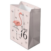 フラミンゴピンク'Sweet 16'抱き枕中 ミディアムペーパーバッグ (裏面アングル)