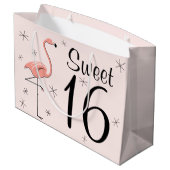 フラミンゴピンク'Sweet 16'抱き枕大 ラージペーパーバッグ (裏面アングル)