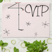 フラミンゴピンクVIPキッチンタオル キッチンタオル (折り畳み)