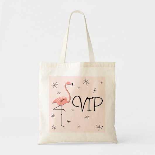 フラミンゴピンク'VIP'トートバッグ トートバッグ (正面)