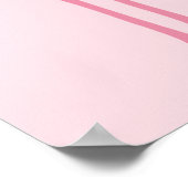 フラミンゴファミリー懇親会ピンクのポスターキュート ポスター (角)