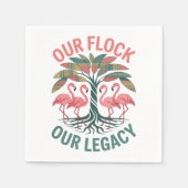 フラミンゴファミリー懇親会私たちの群れ私たちの遺産 スタンダードカクテルナプキン (正面)