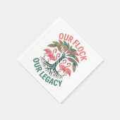 フラミンゴファミリー懇親会私たちの群れ私たちの遺産 スタンダードカクテルナプキン (角)