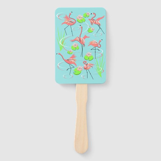 フラミンゴファンゴハンドファン長方形 ハンドファン (正面)