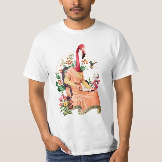 フラミンゴファンシー動物 Tシャツ (正面)