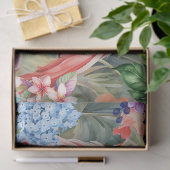 フラミンゴファンタジー花模様&蝶 薄葉紙 (ギフト)
