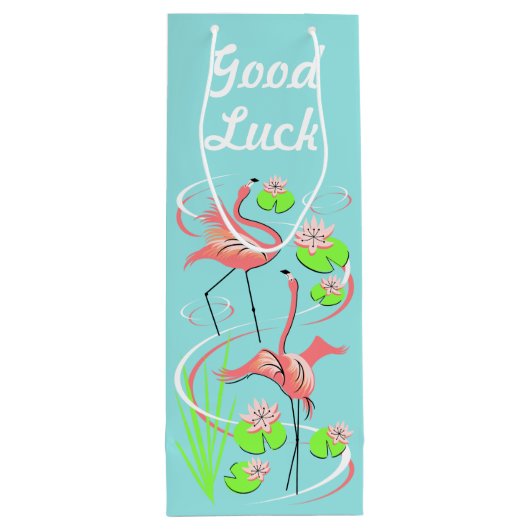 フラミンゴファンダンゴスリムデュオグッドラックワイン ワインギフトバッグ (裏面)