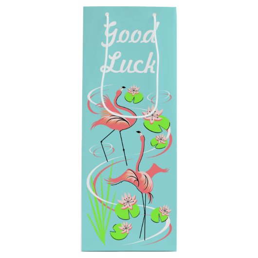 フラミンゴファンダンゴスリムデュオグッドラックワイン ワインギフトバッグ (正面)