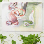 フラミンゴフィエスタキッチンタオル キッチンタオル (折り畳み)