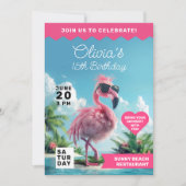 フラミンゴフィエスタビーチバッシュバゲバンザ 招待状 (正面)