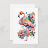 フラミンゴフラットカード (正面/裏面)