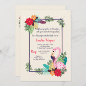 フラミンゴフレーム招待状 招待状 (正面/裏面)