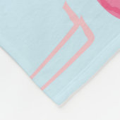 フラミンゴフロック:熱帯ヴィンテージプリント フリースブランケット (角)