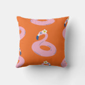 フラミンゴフロートおもしろい クッション (裏面)