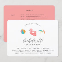 フラミンゴフロートプールパーティーバチェロレッテ週末