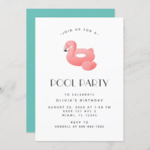 フラミンゴフロートプールパーティー誕生日