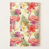 フラミンゴフローラシームレスパターン プランナー手帳 (裏面)