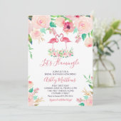 フラミンゴブライダルシャワー招待、フラミンゴシャワー 招待状 (スタンド正面)