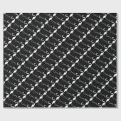 フラミンゴブラックラッピング紙 ラッピングペーパー (フラット)