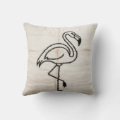 フラミンゴブラック&ホワイトキリム枕 クッション (裏面)