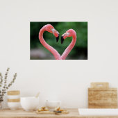 フラミンゴプリント ポスター (キッチン)