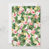 フラミンゴプールパーティーサマーバースデーパーティー 招待状 (裏面)