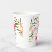 フラミンゴプールパーティーピンクガール誕生日 紙コップ (右)