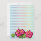 フラミンゴプールパーティー誕生日招待状トロピカル 招待状 (裏面)