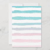 フラミンゴプールパーティー誕生日招待状ピンク金ゴールド 招待状 (裏面)