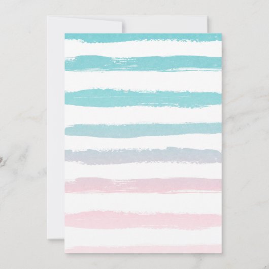 フラミンゴプールパーティー誕生日招待状ピンク金ゴールド 招待状 (裏面)