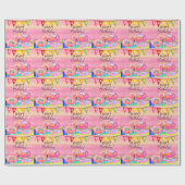 フラミンゴプールパーティー! ラッピングペーパー (フラット)