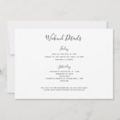 フラミンゴプールフロートバチェロレッテの旅程 招待状 (裏面)