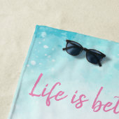 フラミンゴプール浮き、青 ビーチタオル (インサイチュ)