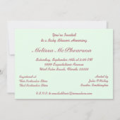 フラミンゴベイビーガール 招待状 (裏面)