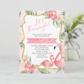 フラミンゴベイビーシャワー 招待状 (スタンド正面)