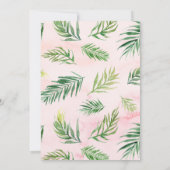 フラミンゴベイビーシャワー 招待状 (裏面)