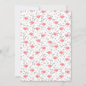 フラミンゴベビーガールシップアンドシー招待状 招待状 (裏面)