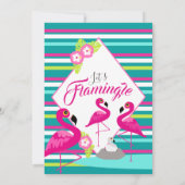 フラミンゴベビーシャワー招待状 招待状 (裏面)