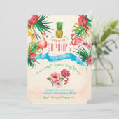 フラミンゴベビーシャワー招待状 招待状 (スタンド正面)