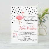 フラミンゴベビーシャワー招待状 招待状 (スタンド正面)