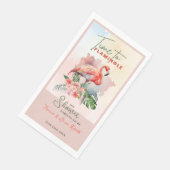 フラミンゴベビーシャワー紙ゲストタオル (コーナー)