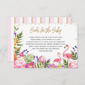 フラミンゴベビー熱帯夏の本 エンクロージャーカード (正面/裏面)