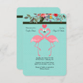 フラミンゴペア招待状 招待状 (正面/裏面)